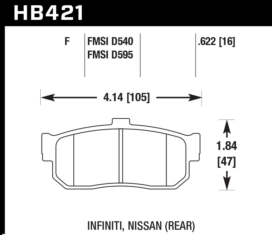 Hawk Performance HB421.622 - Porterfield Brakes Official Site