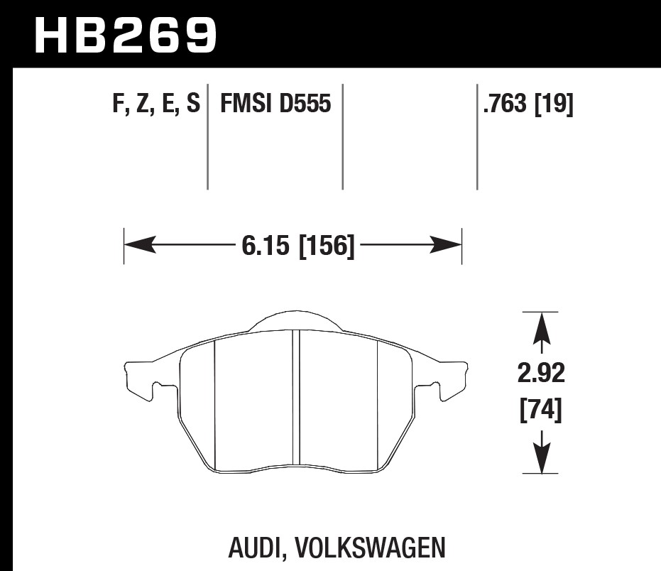 Hawk Performance HB269.763A - Porterfield Brakes Official Site