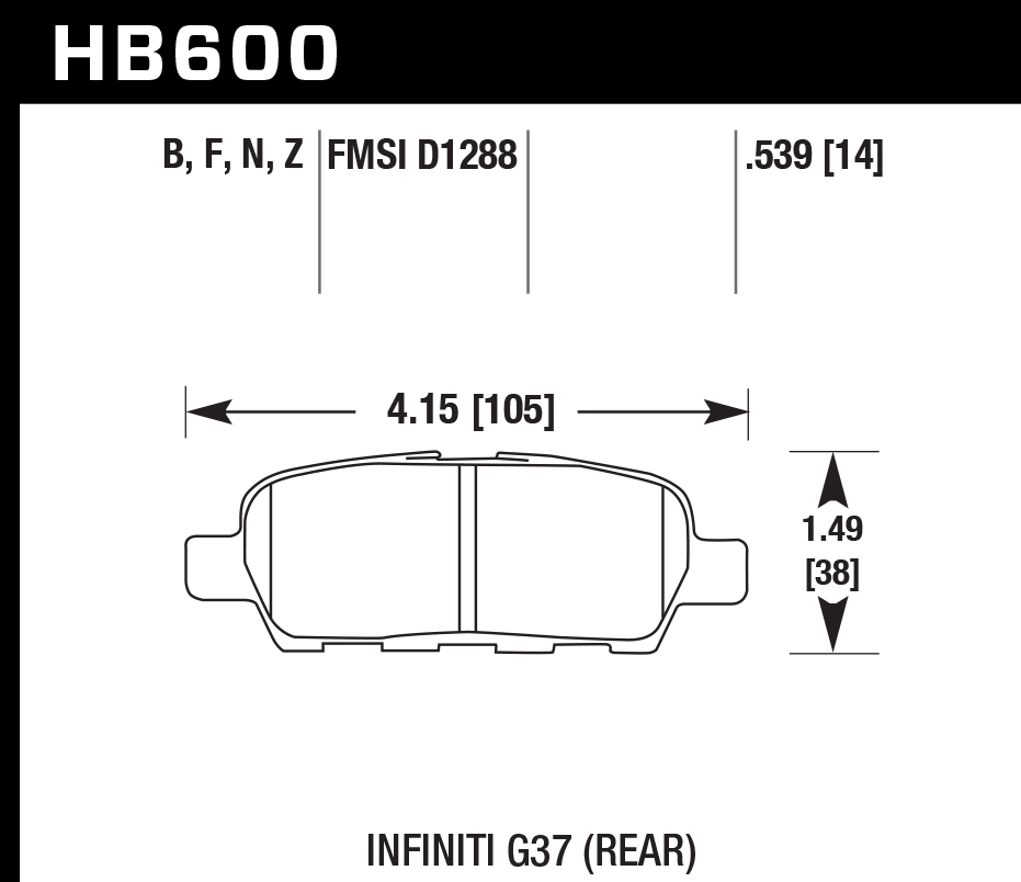 Hawk Performance HB600 539 Porterfield Brakes Official Site