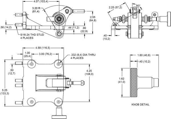 Wilwood Tru-Bar Pedal 60Deg Mount - Image 2