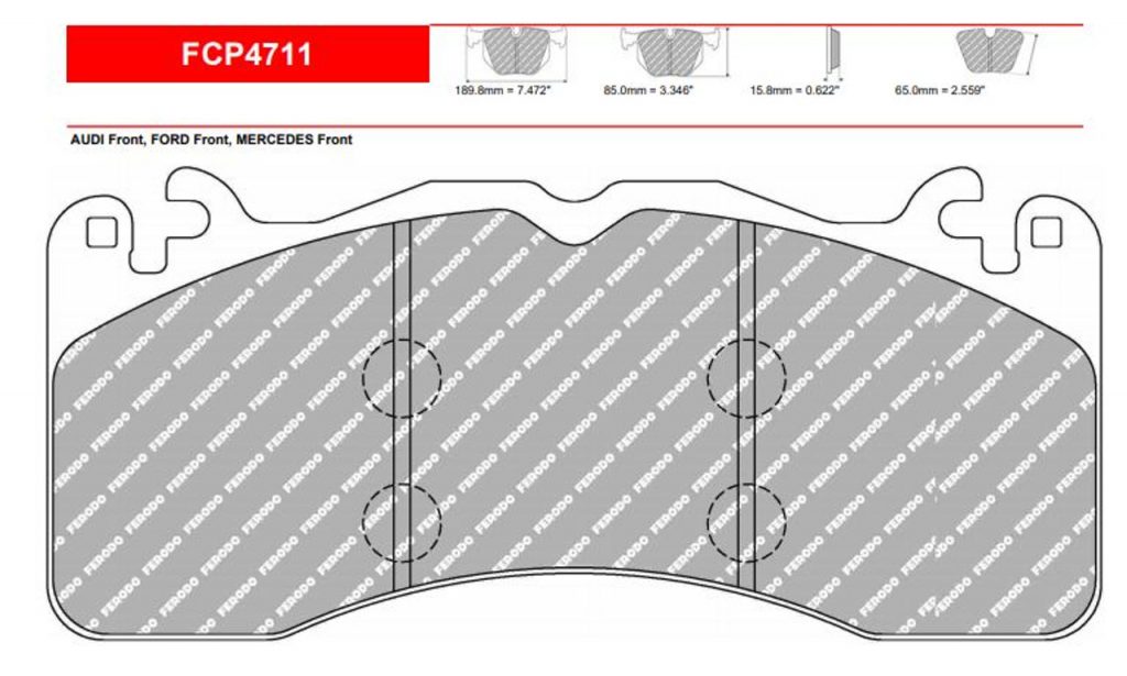 Ferodo FCP4711 - Porterfield Brakes Official Site