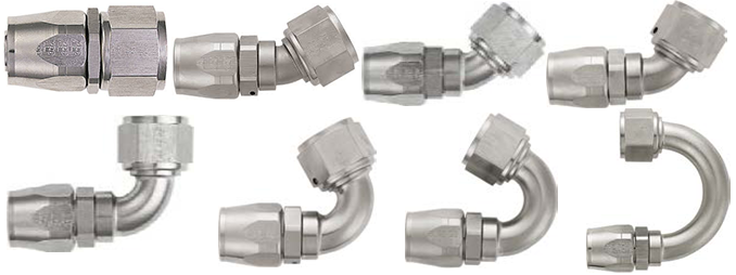 XRP Aluminum Non-Swivel Hose End (Super Nickel)