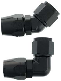 XRP Aluminum Double Swivel Forged Hose End (Black)