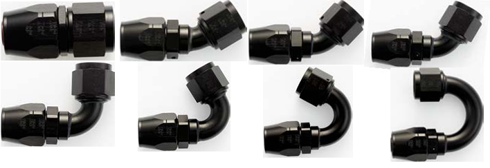 XRP Aluminum Non-Swivel Hose End (Black)