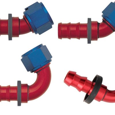 XRP Push On Hose End (Red/Blue)